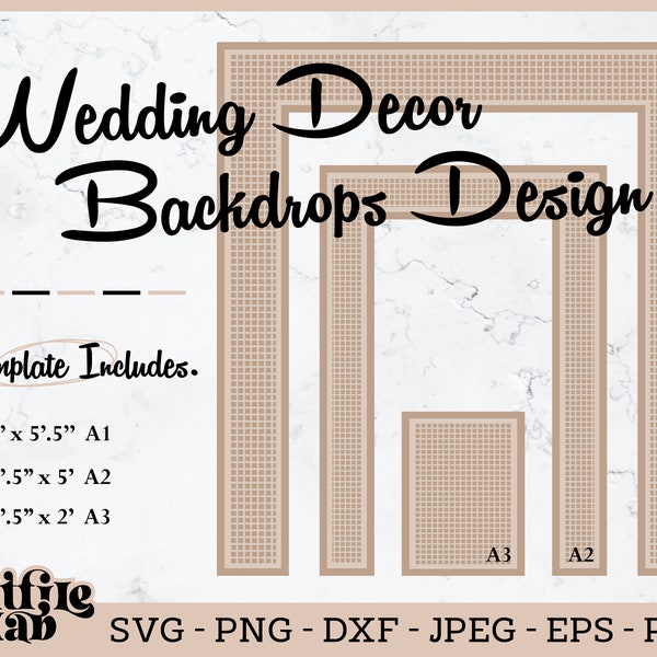 Rectangular Backdrop, Wedding Backdrop, Birthday backdrop, Photo backdrop, Event Backdrop, Laser Cut File, Svg, Eps, Dxf, Instant Download