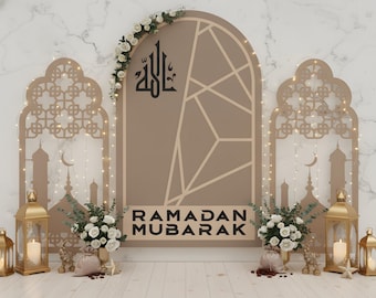 Islamic Ramadan Backdrop SVG, Art Calligraphy Design (Digital Download)