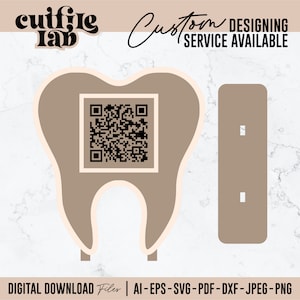 Dentista svg | Assistente Odontológico svg | Cuidados de saúde svg | Modelo de código QR | Sinal de mídia social empresarial | Sinal de salão | Sinal de beleza SVG