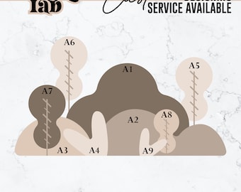 Sfondo per eventi con albero SVG, modello di decorazione per matrimonio e compleanno (design digitale)