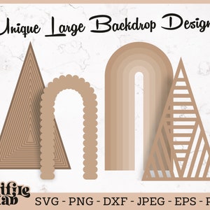Sfondo Arco Unico Svg, Sfondo Matrimonio o Evento Arco Svg, File Taglio Laser, Disegno Digitale Vettore, Svg, Eps, Dxf, Png, Download Istantaneo