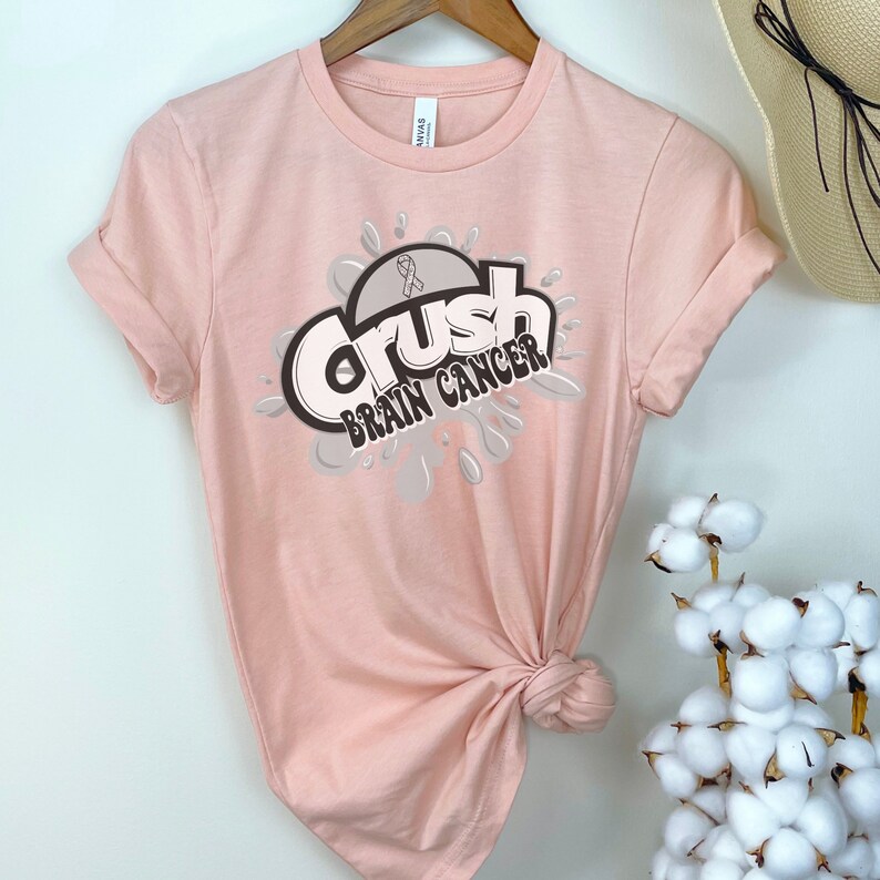 Crush Brain Cancer Warrior T-shirt Adult and Teen Cancer Tee, Cancer ...