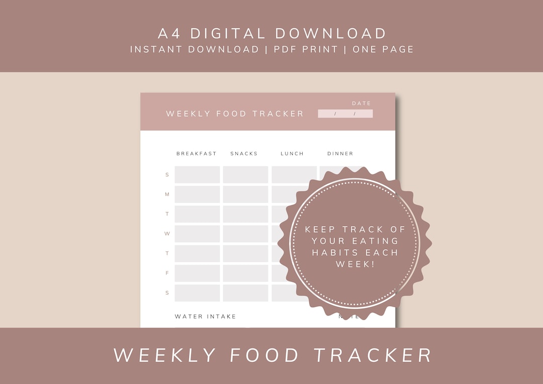 Daily Food Tracker Printable