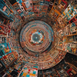 Fibonacci, Spiral, Golden Ratio, Geometric, Colorful, 3D Render, AI, Digital Download, Photorealistic, High Res