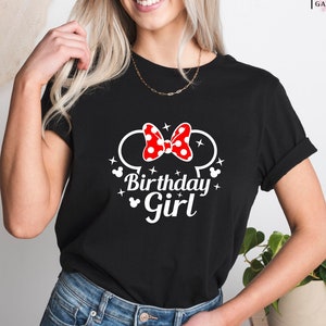 Minnie Birthday Girl Shirt, Disneyland Birthday, Birthday Gift For Girl, Women Birthday Shirt, Gift For Her, Disneyworld Birthday Girl