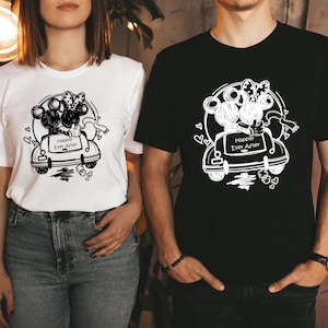 Happily Ever After Shirt, Anniversary Tshirt, Engaged Married, Mickey and Minnie, Disneyland Shirt, Disneyworld Couple Gift, His and Hers
