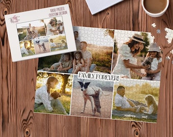 Personalized Photo Puzzle with Your Text, Custom Jigsaw Puzzle for Family, Unique Puzzle for Moments, Gift for Puzzle Lover,Gift for Parents
