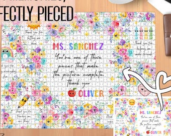 Customized Teacher Puzzle, Teacher Appreciation Gifts, Acrylic Puzzle Piece for Teacher, Personalized Puzzle for Teacher, Thank You Puzzle