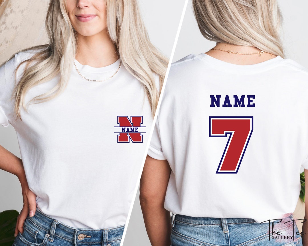 Custom Double Sided Tshirt, Sports Team Shirts, Custom Name and Number ...