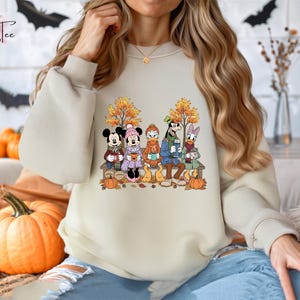 Halloween Mickey and Friends Sweatshirt, Disney Fall Pumpkin Sweater, Disney Characters Fall Girly Sweatshirt, Tis the Season Autumn Sweater