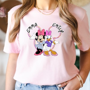 Custom Names Disney Besties Shirt, Minnie and Daisy Best Friends Shirt, Girls Trip Shirt, Gift for Best Friend, BFF Shirts, BFF Gifts