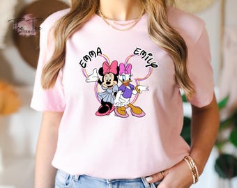 Custom Names Disney Besties Shirt, Minnie and Daisy Best Friends Shirt, Girls Trip Shirt, Gift for Best Friend, BFF Shirts, BFF Gifts