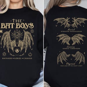 The Bat Boys Sweatshirt,Bats Acotar Hoodie,The Night Court Illyrians, A Court of Thorns and Roses Rhysand Cassian Azriel,Feyre Bat Boy Wings
