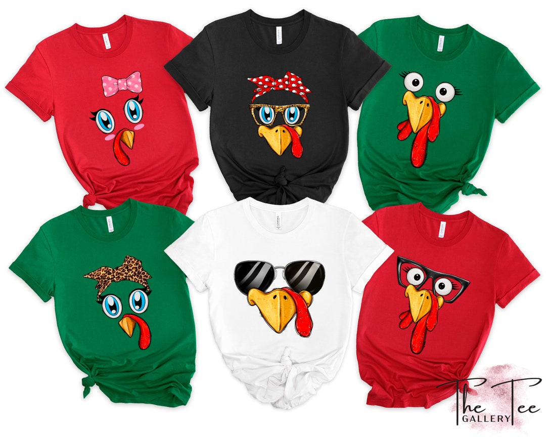 Thanksgiving Turkey Face Shirts Funny Thanksgiving Tshirt Etsy