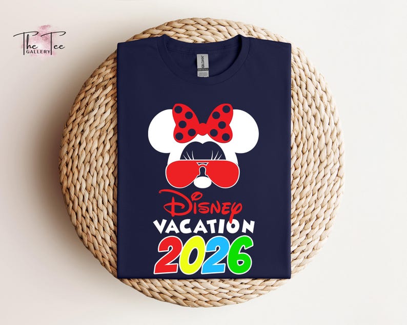 Disney Vacation 2026 Shirt, Family Vacation 2026, Disney Cruise shirt, Minnie Tee, Disneyworld Trip, Disneyland Couple Shirt, Couple Gifts image 9