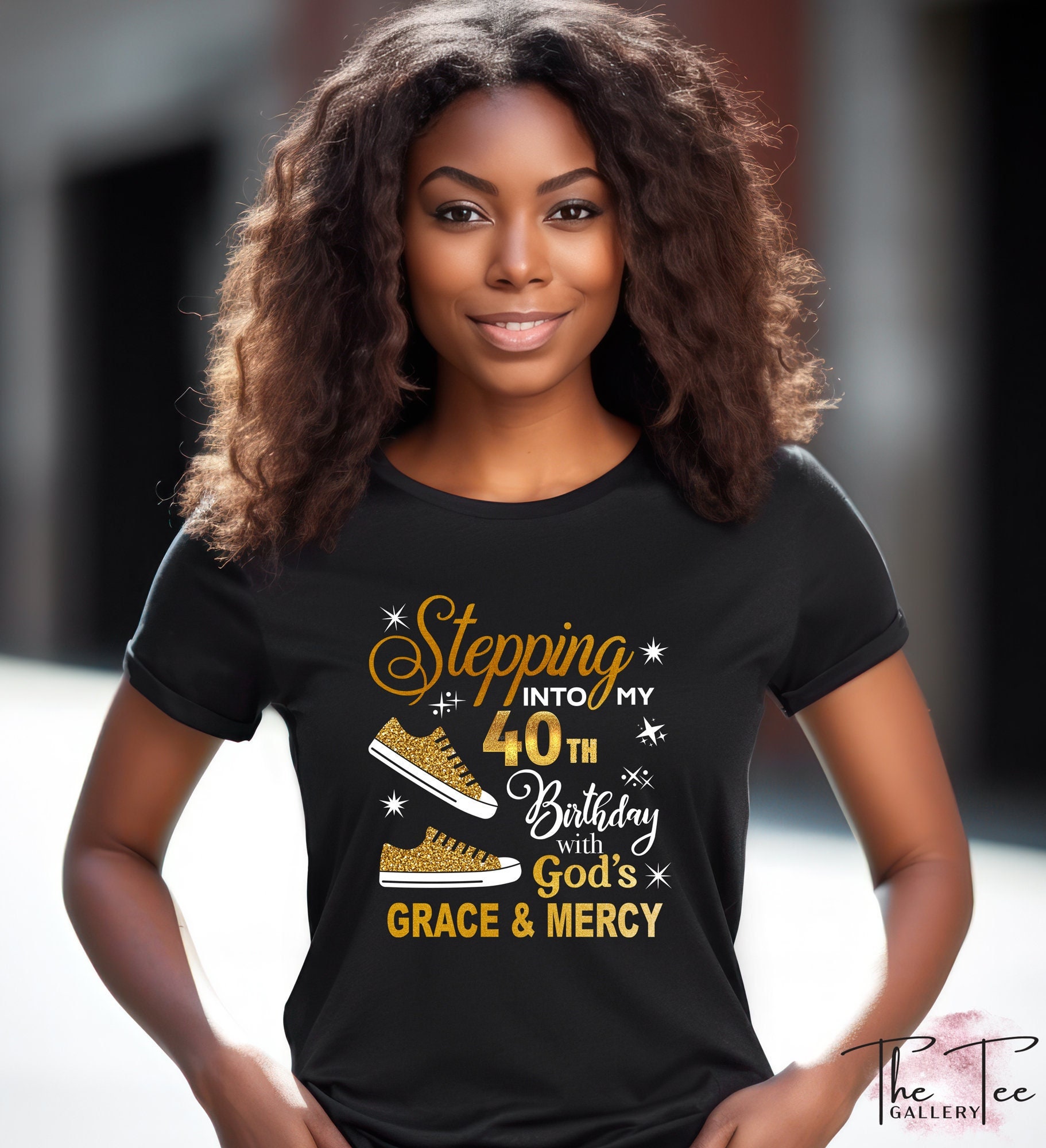 stepping into 40 shirt