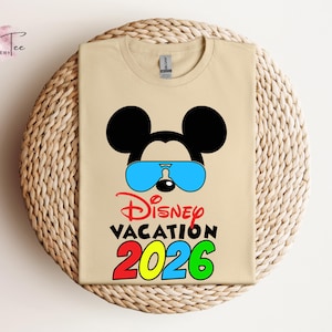 Disney Vacation 2026 Shirt, Family Vacation 2026, Disney Cruise shirt, Minnie Tee, Disneyworld Trip, Disneyland Couple Shirt, Couple Gifts image 2