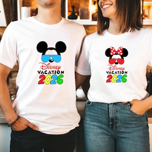 Disney Vacation 2026 Shirt, Family Vacation 2026, Disney Cruise shirt, Minnie Tee, Disneyworld Trip, Disneyland Couple Shirt, Couple Gifts image 1