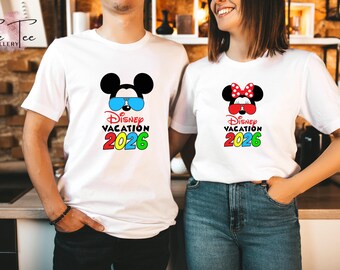 Disney Vacation 2026 Shirt, Family Vacation 2026, Disney Cruise shirt, Minnie Tee, Disneyworld Trip, Disneyland Couple Shirt, Couple Gifts