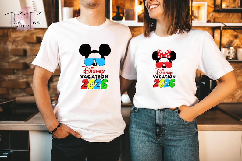 Disney Vacation 2026 Shirt, Family Vacation 2026, Disney Cruise shirt, Minnie Tee, Disneyworld Trip, Disneyland Couple Shirt, Couple Gifts image 1