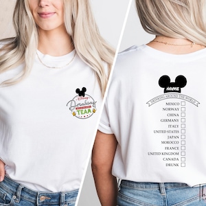 Disney Drinking Around The World Shirt, Custom Name Shirt, Drinking Team, Epcot Food and Wine Festival, Epcot Shirt,  Disney Cruise shirt