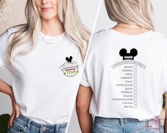 Disney Drinking Around The World Shirt, Custom Name Shirt, Drinking Team, Epcot Food and Wine Festival, Epcot Shirt,  Disney Cruise shirt