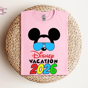 Disney Vacation 2026 Shirt, Family Vacation 2026, Disney Cruise shirt, Minnie Tee, Disneyworld Trip, Disneyland Couple Shirt, Couple Gifts image 5