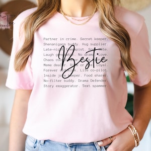 Bestie Tshirt, Best friend tshirt, Gift For Best Friend, Best Friend Birthday Outfit, Girls Trip Tshirts, Best Friend Valentine Shirt