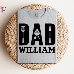 Personalized BBQ Dad Shirt, Customized Grill Master T-Shirt, Funny Men Shirt, Custom Name Grill Dad Shirt, Birthday Gifts For Dad