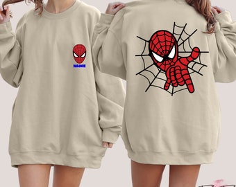 Personalized Name Sweatshirt, Spider Hoodie, Custom Name Sweater, Custom Toddler Birthday, Spider Sweatshirt, Birthday Party Sweater