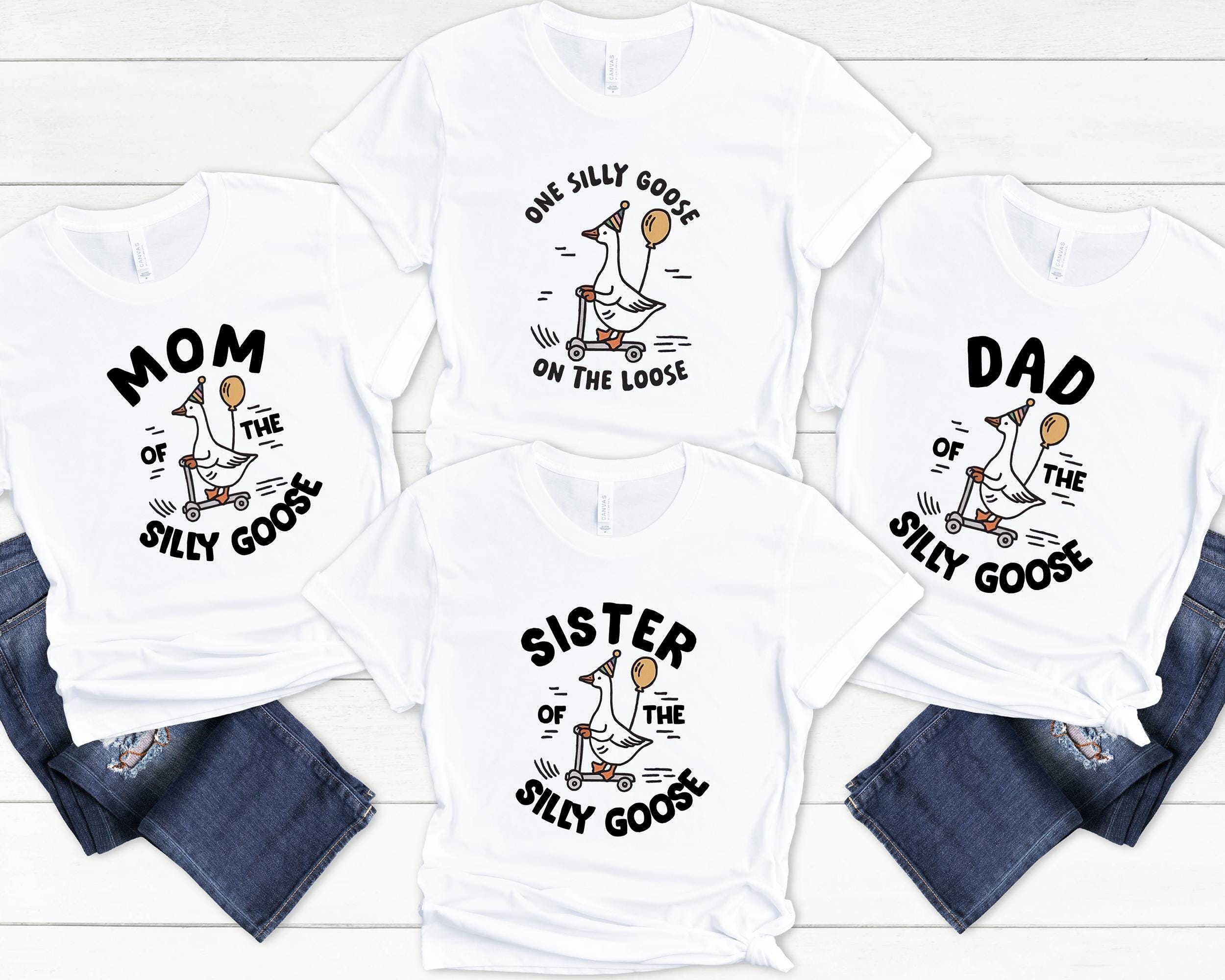 One Goose Shirt, Funny Goose Birthday Shirt, Goose Birthday Party Family Matching Shirts, Birthday Shirts For Boys or Girls