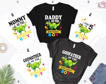Dinosaur Birthday Shirt, Dinosaur Birthday Family Shirt, Personalized Birthday Tshirt, Birthday Boy Shirt, Birthday Family Matching