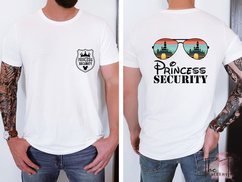 Disney Princess Security T-shirts, Daughter Gift to Dad bild 3