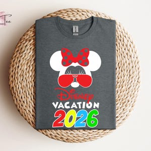 Disney Vacation 2026 Shirt, Family Vacation 2026, Disney Cruise shirt, Minnie Tee, Disneyworld Trip, Disneyland Couple Shirt, Couple Gifts image 6