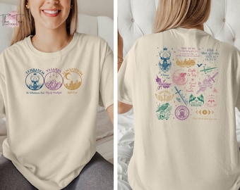Throne of Glass Acotar T-Shirt, Fireheart Tee Shirt, Crescent City Merch, Throne of Glass Merch, Darkness Claim Us, Throne Of Glass Shirts