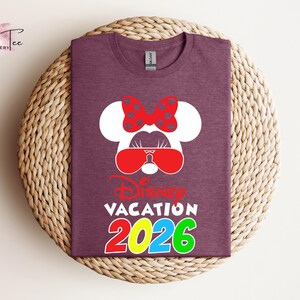 Disney Vacation 2026 Shirt, Family Vacation 2026, Disney Cruise shirt, Minnie Tee, Disneyworld Trip, Disneyland Couple Shirt, Couple Gifts image 7