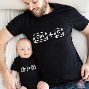 Ctrl c Ctrl v Shirt, Copy Paste Shirt, Buddy Daddies Shirt, Father and Baby Matching Tshirt, Father Son Shirt, Family Shirt, Gift For Dad