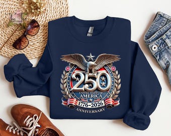 USA 250th Anniversary Sweatshirt, 1776-2026 Patriotic American Eagle Shirt, America 250 Birthday Gift for History