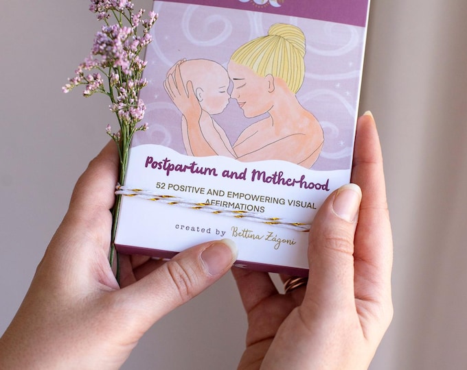 Postpartum Affirmation Cards | Motherhood Self Care, Doula Tool, New Mama Gift, Parenting