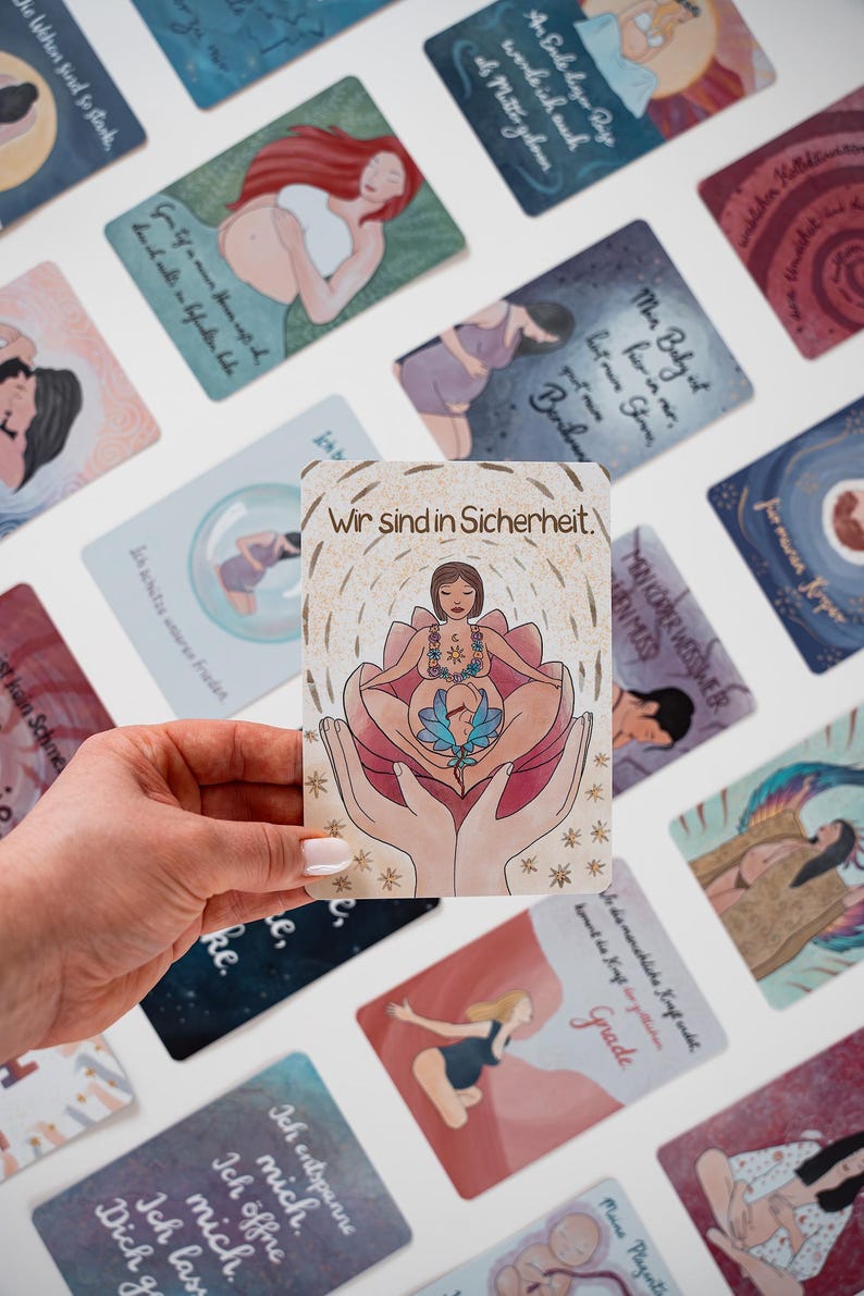 GERMAN DECK ! Schwangerschaft und Geburt Affirmationskarten image 9