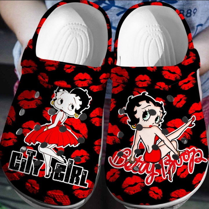 Betty Boop Summer Shoes, Betty Boop Shoes, Betty Boop Clogs