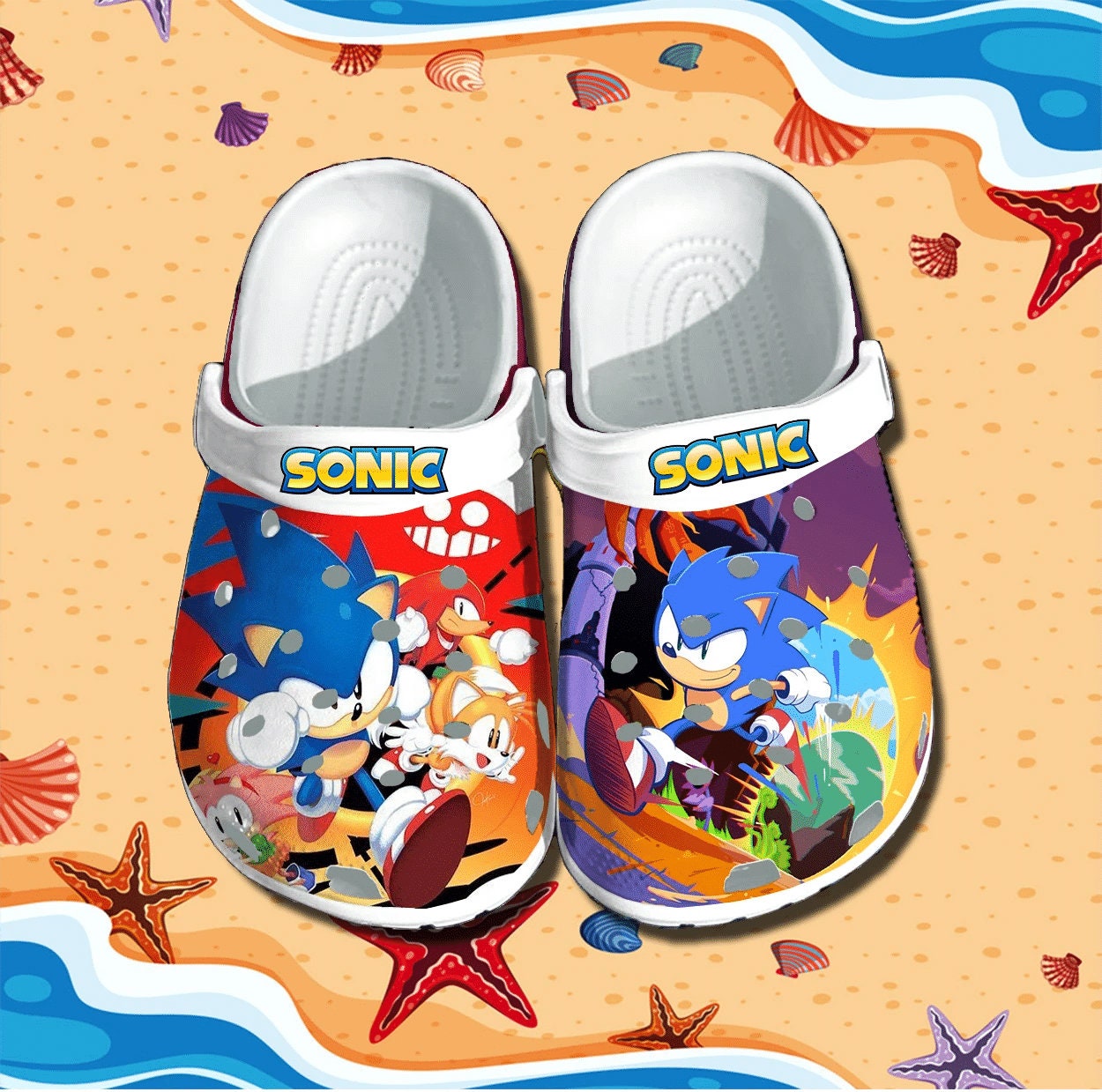 Cute Sonic Game Clogs, Sonic Summer Clogs