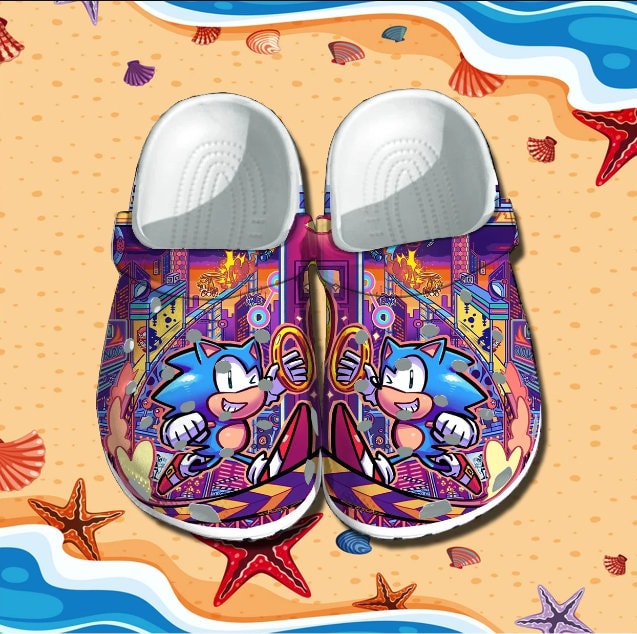 Funny Sonic Game Shoes, Sonic Summer Clogs