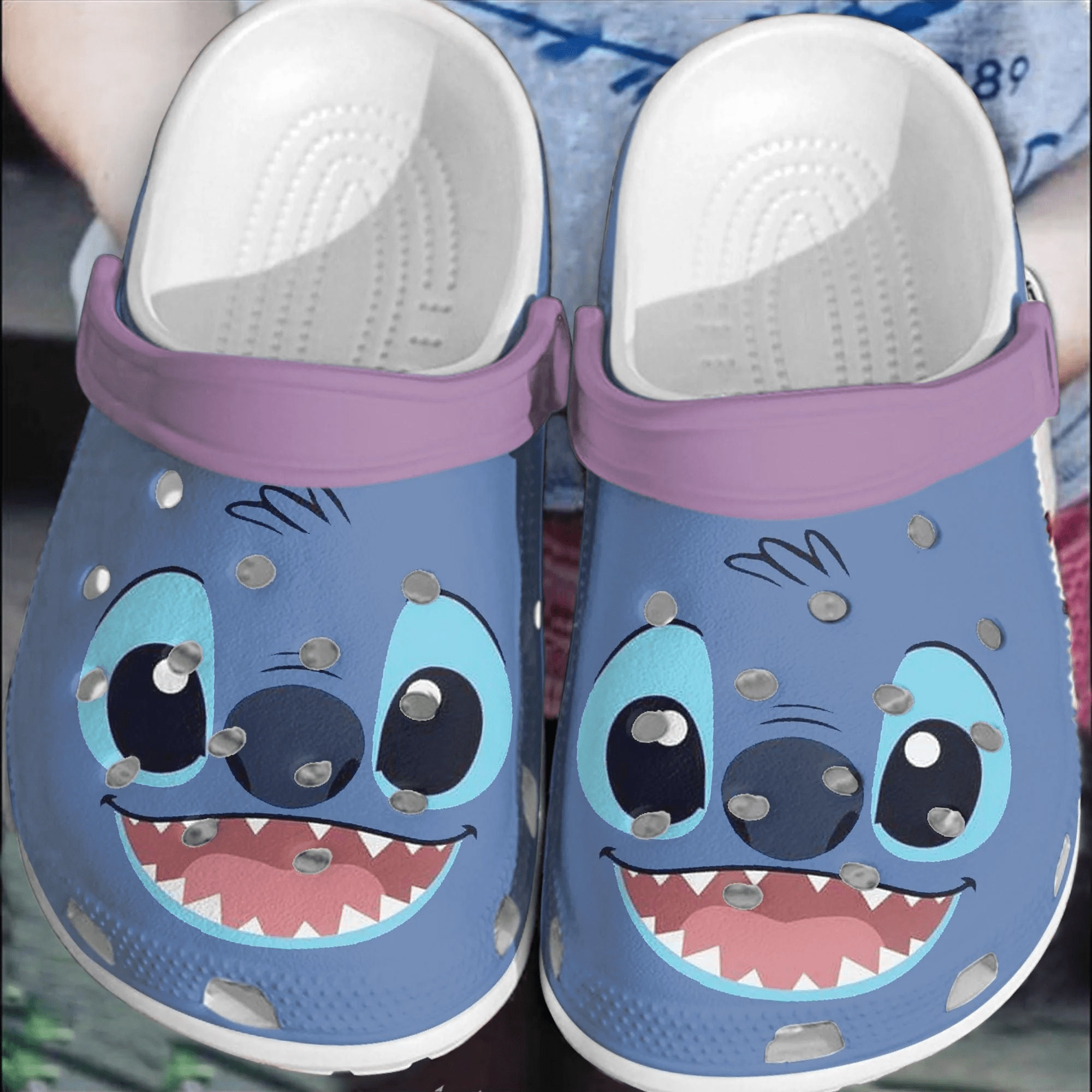 Stitch Watercolor Shoes, Lilo and Stitch, Stitch Summer Clogs