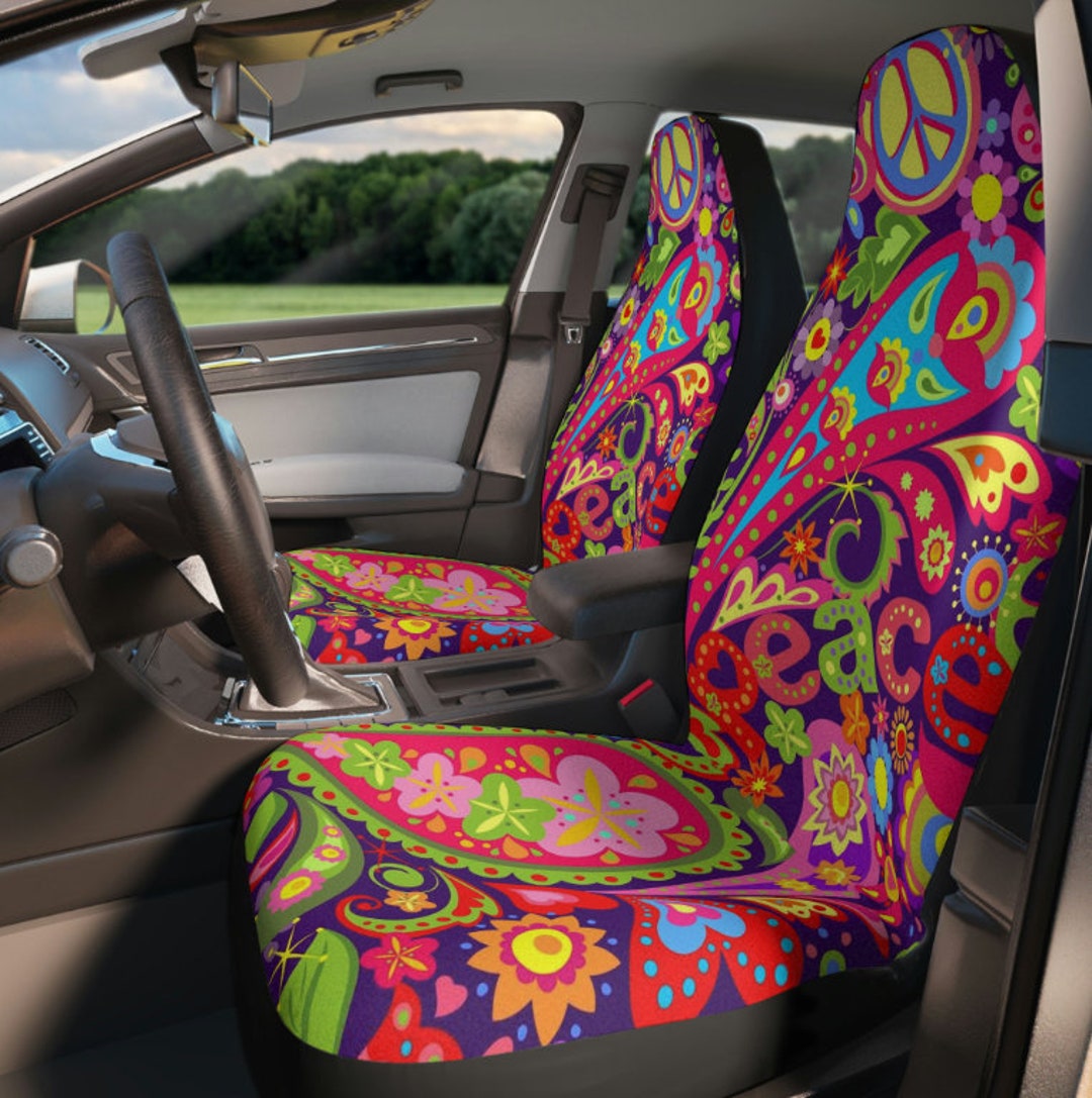 Hippie 3D All Print Car Seat Coverhippie Art Inspired Seat Etsy Australia