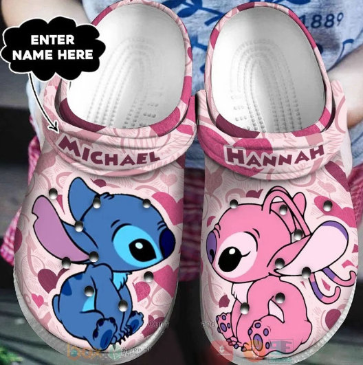 Cute Stitch Angels Clogs, Lilo and Stitch Clogs, Stitch Summer Clogs