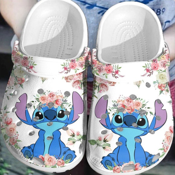 Stitch Floral Shoes, Stitch Summer Clogs