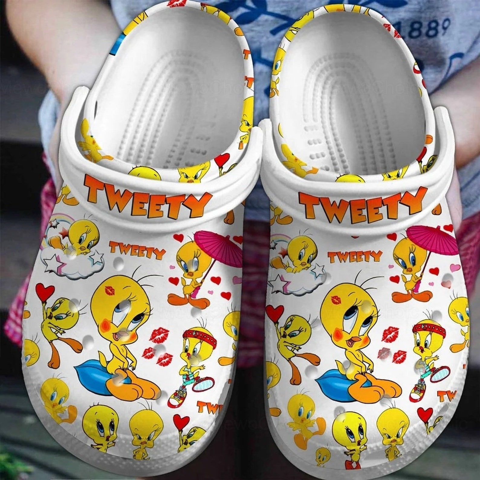 Custom Tweety Bird Shoes, Tweety Bird Shoes, Tweety Bird Sandals