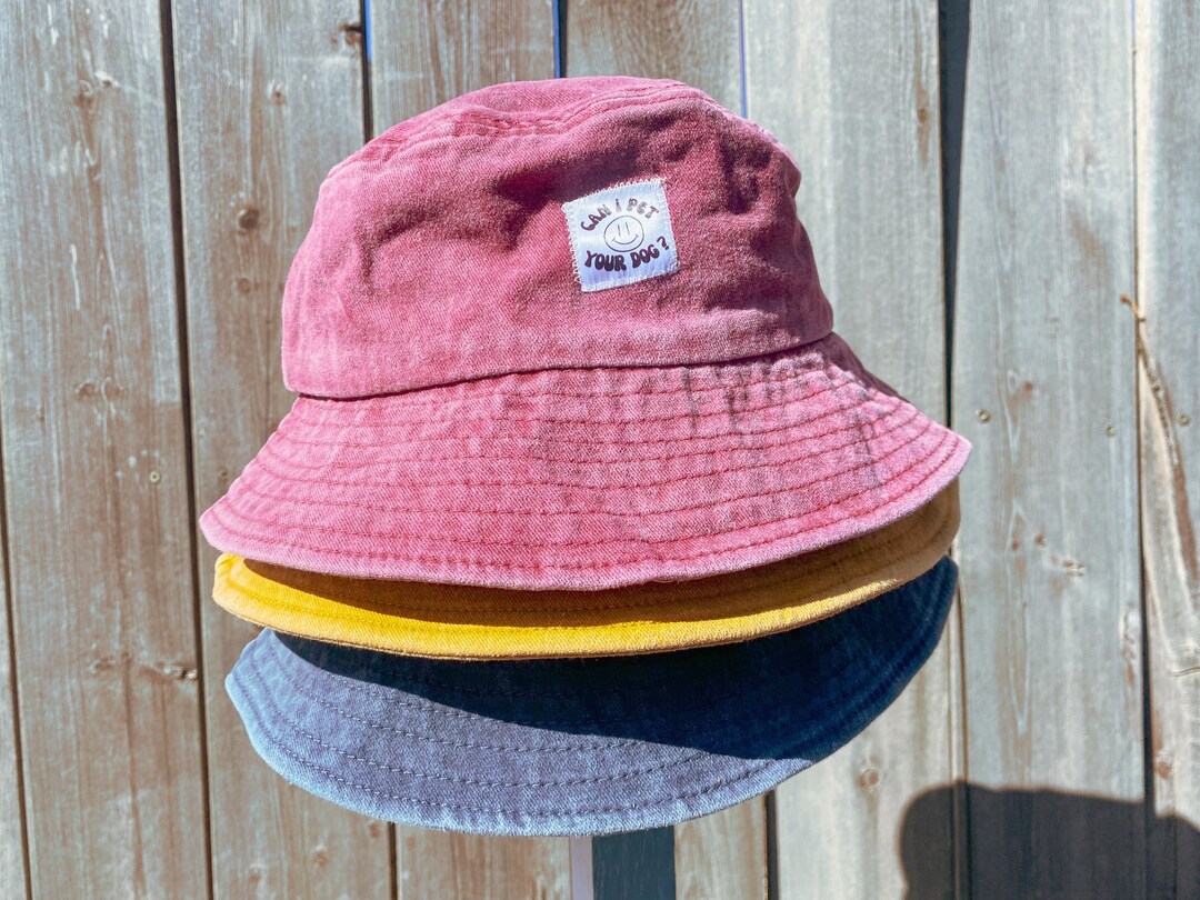 Denim Bucket Hat Bucket Hat 3 Colors Vintage Bucket Hat Trendy Bucket