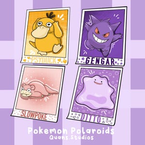 Pokemone polaroid l sticker l waterdichte Pokemone sticker